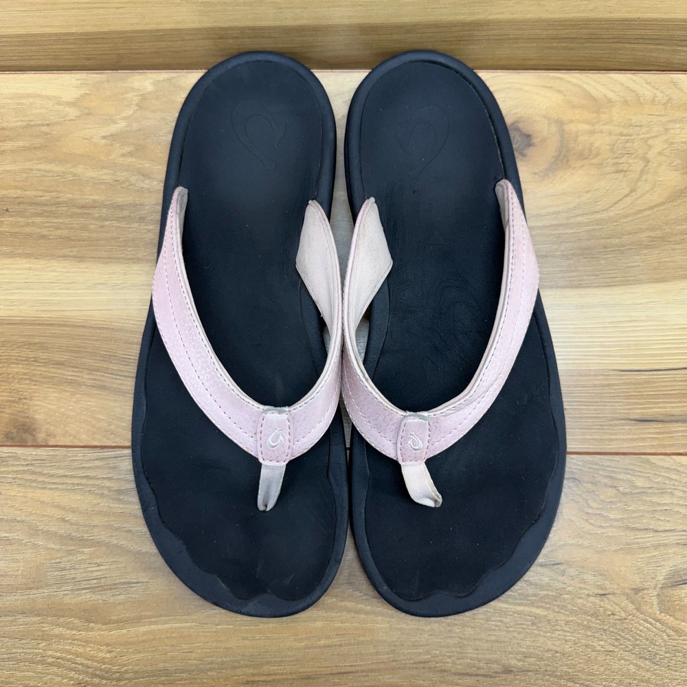 Olukai Ohana Flip Flops Womens 10 Pink Thong Sandals Travel Vacation Walking